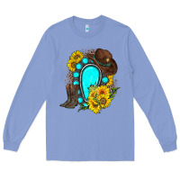 Colony Blue western turquoise gemstone Long Sleeve Tee - Zillion Design Studio