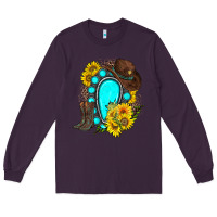 Plum western turquoise gemstone Long Sleeve Tee - Zillion Design Studio