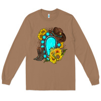 Toasted Coconut western turquoise gemstone Long Sleeve Tee - Zillion Design Studio