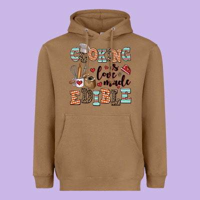 Cooking Is Love Made Edible Heavyweight Hoodie Designed By Adodesignshop