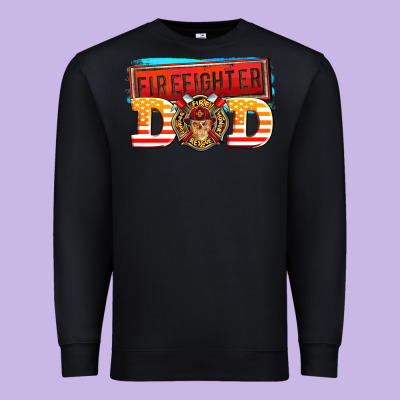 Firefighter Dad Premium Sweatshirt Designed By Adodesignshop