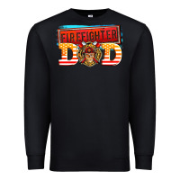 Black firefighter dad Premium Sweatshirt - AdoDesignShop
