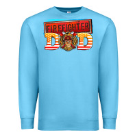 Ocean Blue firefighter dad Premium Sweatshirt - AdoDesignShop