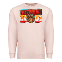 Pale Pink firefighter dad Premium Sweatshirt - AdoDesignShop
