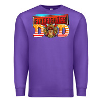 Purple firefighter dad Premium Sweatshirt - AdoDesignShop