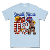 Dusty Blue small town usa Classic Tee - Zillion Design Studio
