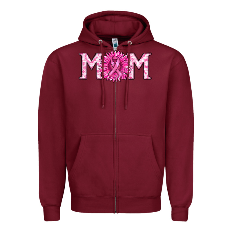 Breast Cancer Mom Zipper Hoodie by RanaPortraitStore | Teevron