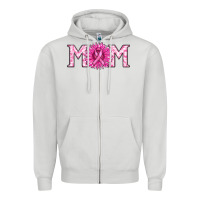 Dove Grey breast cancer mom Zipper Hoodie - RanaPortraitStore