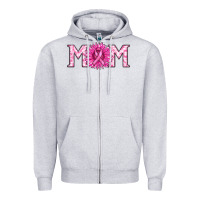 Heather Grey breast cancer mom Zipper Hoodie - RanaPortraitStore