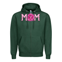 Sports Green breast cancer mom Zipper Hoodie - RanaPortraitStore