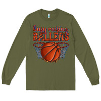 Army Green busy raising ballers basketball Long Sleeve Tee - texasbilliewilder