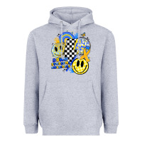 Heather Grey retro down syndrome awareness Heavyweight Hoodie - JahusDesignShop
