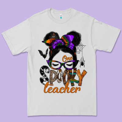 One Spooky Teacher Premium Tee Designed By Sublimationcraftshop