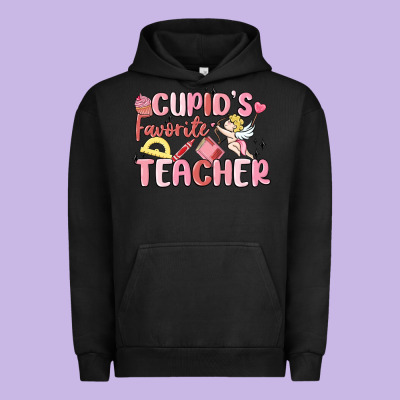 Cupid's Favorite Teacher Urban Hoodie Designed By Maliassmallbusiness
