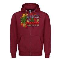 Burgundy cinco de mayo cactus Zipper Hoodie - Zillion Design Studio
