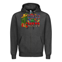 Charcoal Heather cinco de mayo cactus Zipper Hoodie - Zillion Design Studio
