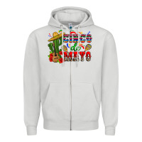 Dove Grey cinco de mayo cactus Zipper Hoodie - Zillion Design Studio