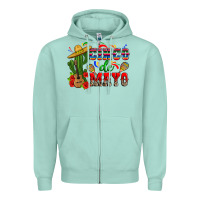 Seafoam cinco de mayo cactus Zipper Hoodie - Zillion Design Studio