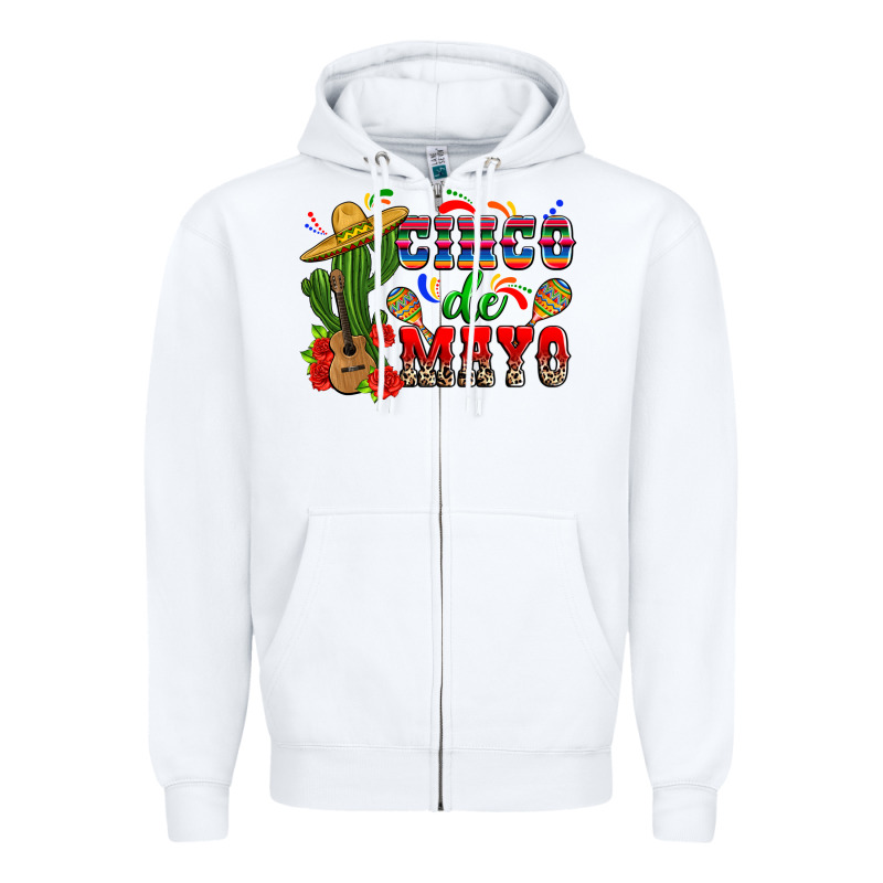 Cinco De Mayo Cactus Zipper Hoodie by Zillion Design Studio | Teevron