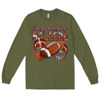 Army Green busy raising ballers football Long Sleeve Tee - texasbilliewilder