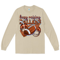 Mushroom busy raising ballers football Long Sleeve Tee - texasbilliewilder