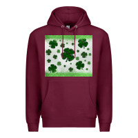 Burgundy shamrock Premium Hoodie - MaliasSmallBusiness