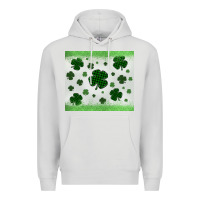 Dove Grey shamrock Premium Hoodie - MaliasSmallBusiness
