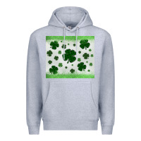 Heather Grey shamrock Premium Hoodie - MaliasSmallBusiness