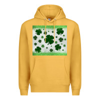 Mustard shamrock Premium Hoodie - MaliasSmallBusiness