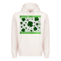 Pale Pink shamrock Premium Hoodie - MaliasSmallBusiness