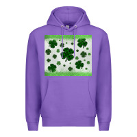 Purple shamrock Premium Hoodie - MaliasSmallBusiness