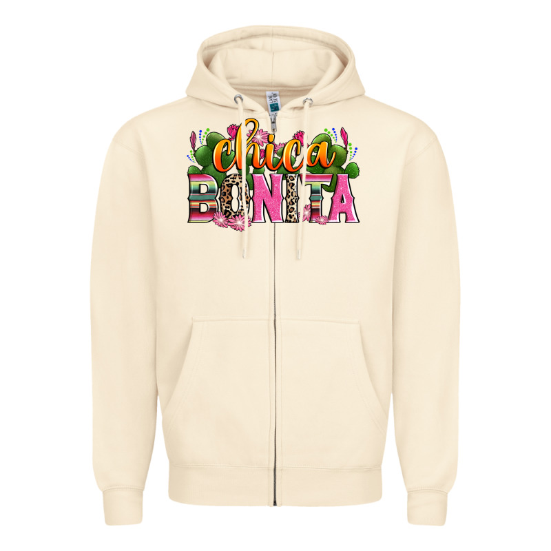 Chica Bonita Zipper Hoodie by Zillion Design Studio | Teevron