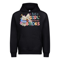 Black just a girl who loves books Urban Hoodie - MaliasSmallBusiness