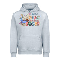 Heather Grey just a girl who loves books Urban Hoodie - MaliasSmallBusiness