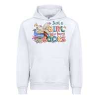 White just a girl who loves books Urban Hoodie - MaliasSmallBusiness