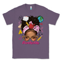 Lavender afro messy bun teacherlife Classic Tee - texasbilliewilder
