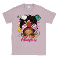 Lilac afro messy bun teacherlife Classic Tee - texasbilliewilder