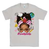 Moon Dust afro messy bun teacherlife Classic Tee - texasbilliewilder