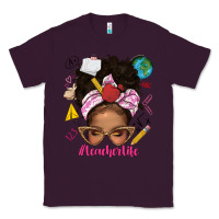 Plum afro messy bun teacherlife Classic Tee - texasbilliewilder