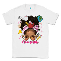 White afro messy bun teacherlife Classic Tee - texasbilliewilder