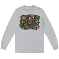 Moon Dust Mardi Gras Fleur De Lis Long Sleeve Tee - RanaPortraitStore