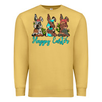 Antique Gold happy easter leopard cowhide turquoise cactus bunny's Premium Sweatshirt - JahusDesignShop