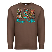 Chestnut happy easter leopard cowhide turquoise cactus bunny's Premium Sweatshirt - JahusDesignShop