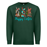 Sports Green happy easter leopard cowhide turquoise cactus bunny's Premium Sweatshirt - JahusDesignShop