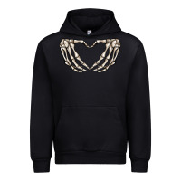 Black skeleton heart Urban Hoodie - MaliasSmallBusiness