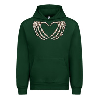 Foreset Green skeleton heart Urban Hoodie - MaliasSmallBusiness