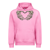Fuchsia Pink skeleton heart Urban Hoodie - MaliasSmallBusiness