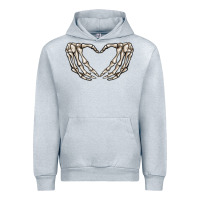 Heather Grey skeleton heart Urban Hoodie - MaliasSmallBusiness
