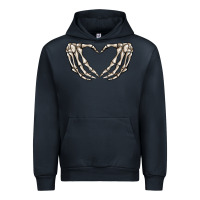 Navy skeleton heart Urban Hoodie - MaliasSmallBusiness