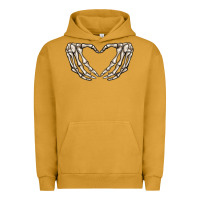 Pigment Peanut Butter skeleton heart Urban Hoodie - MaliasSmallBusiness